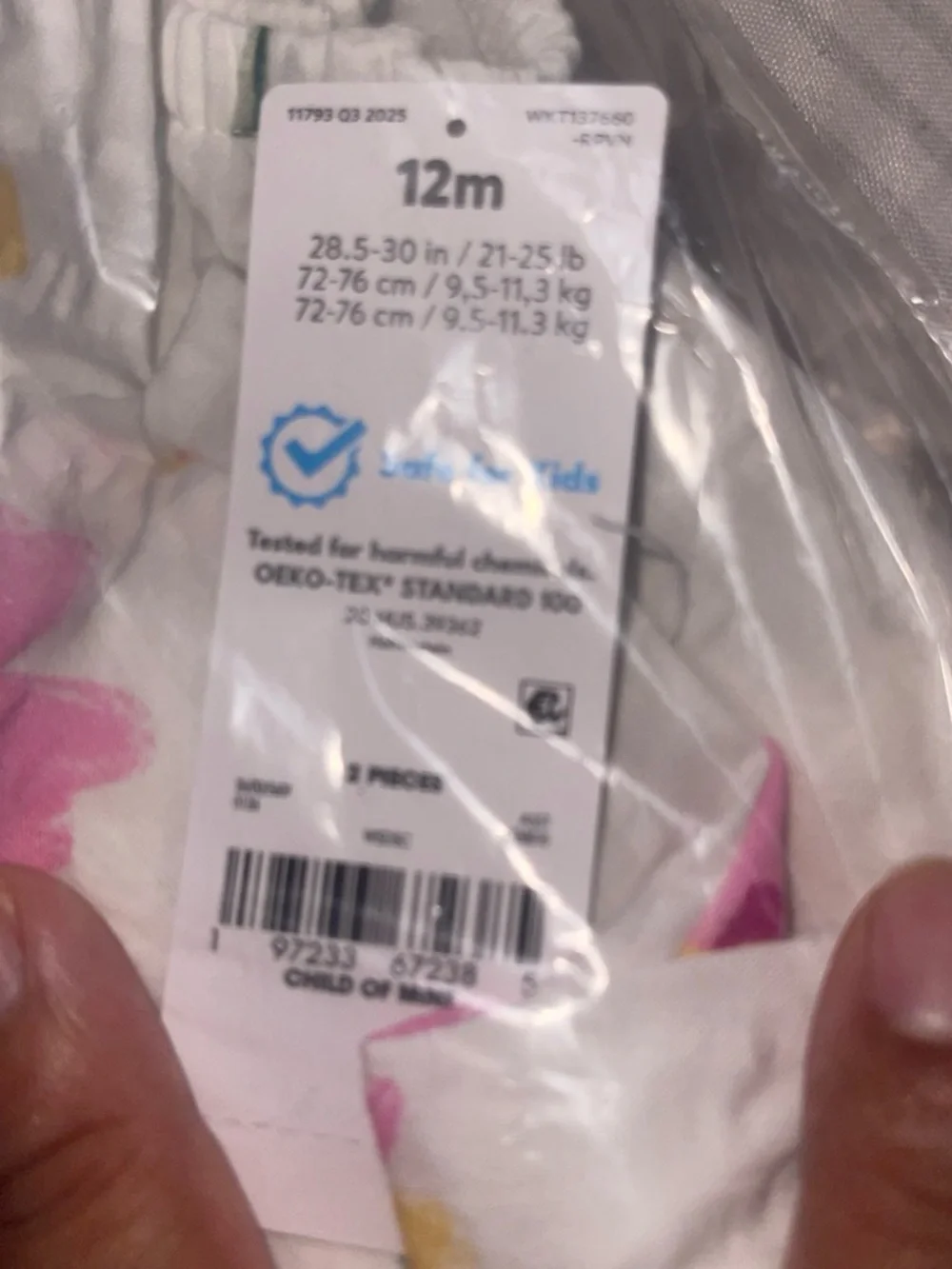 Carter's White Dress with Pink and Yellow Floral Print and Bloomer